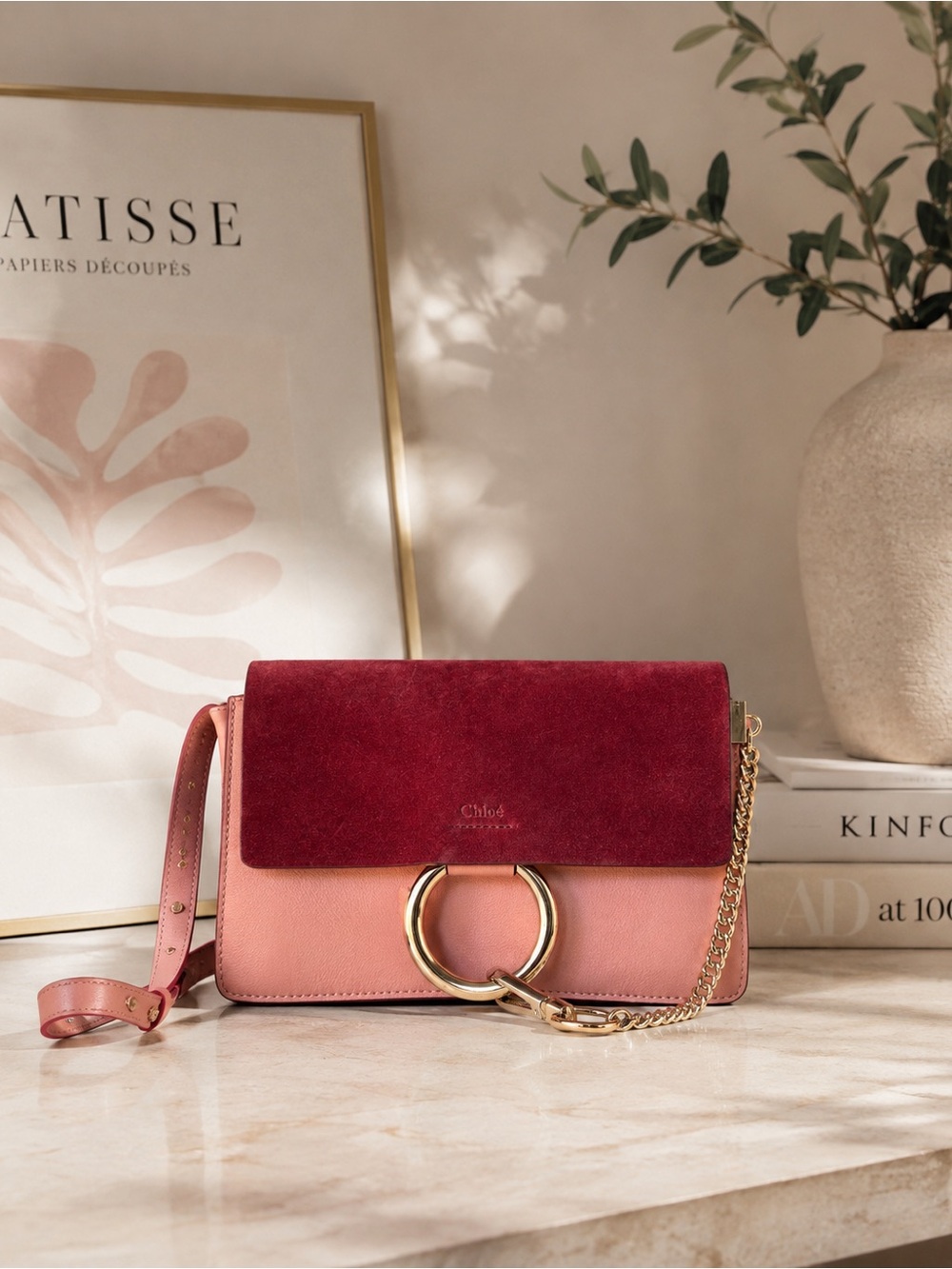 Chloé Small Faye Crossbody Bag – Pink & Plum - Picture 3 of 7